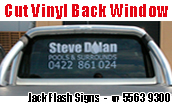 Tradie Ute Cut Vinyl Letters Back Window Signs Jack Flash Signs